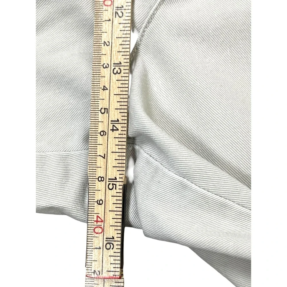 Jones New York Women Beige Pleated Shorts 16W Cotton Elastic Waist Casual‎